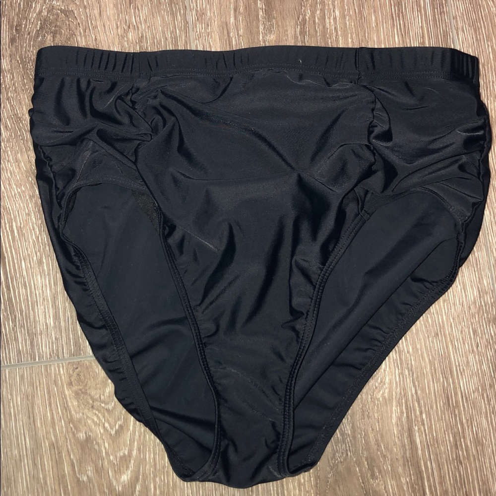 High Waisted Ruched Swim Bottom